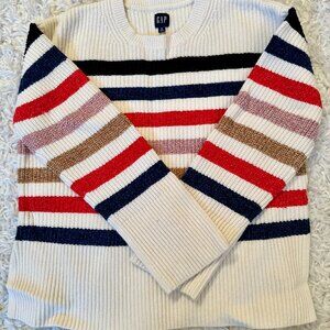 GAP Chunky Oversized Sweater Multicolored Split Hem Size M Tall NWOT
